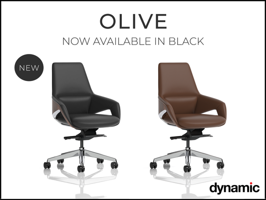 Olive Chair Now Available in Black or Brown