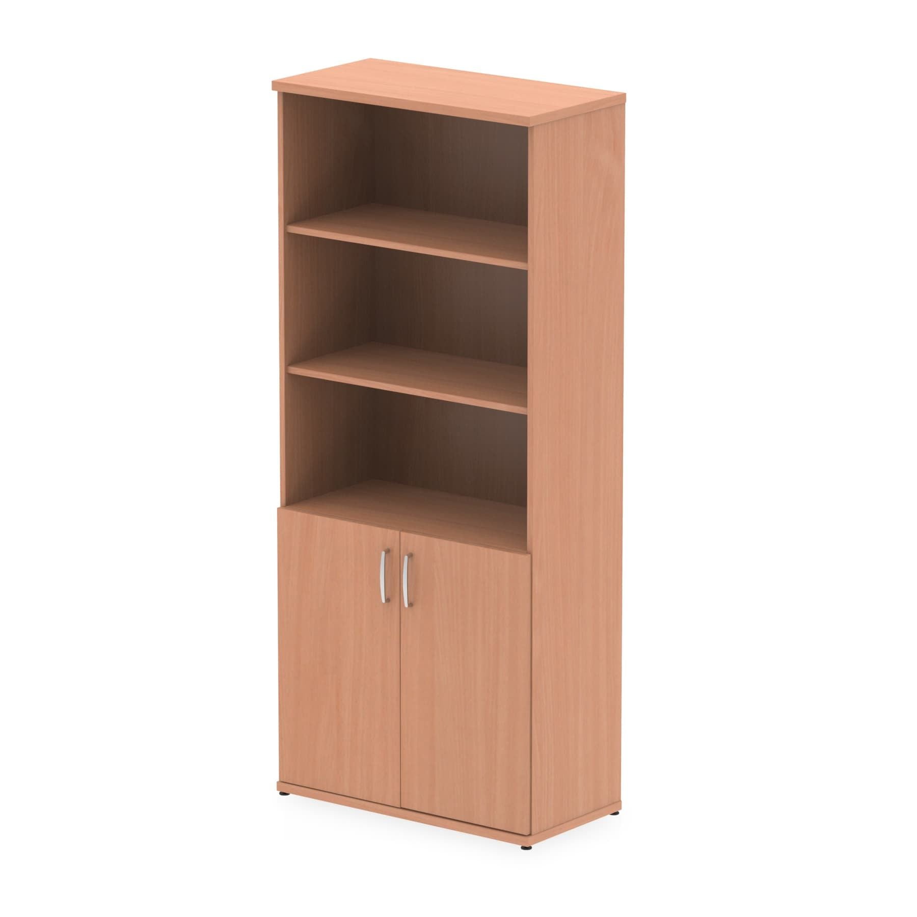 Impulse 600mm Deep Desk High Cupboard Beech | Furniture And Refurbishment