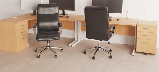 Impulse Contract Desks With Cable Managed Cantilever Legs