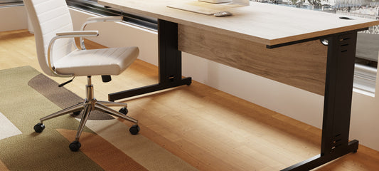 Impulse Contract Desks With Cable Managed Cantilever Legs