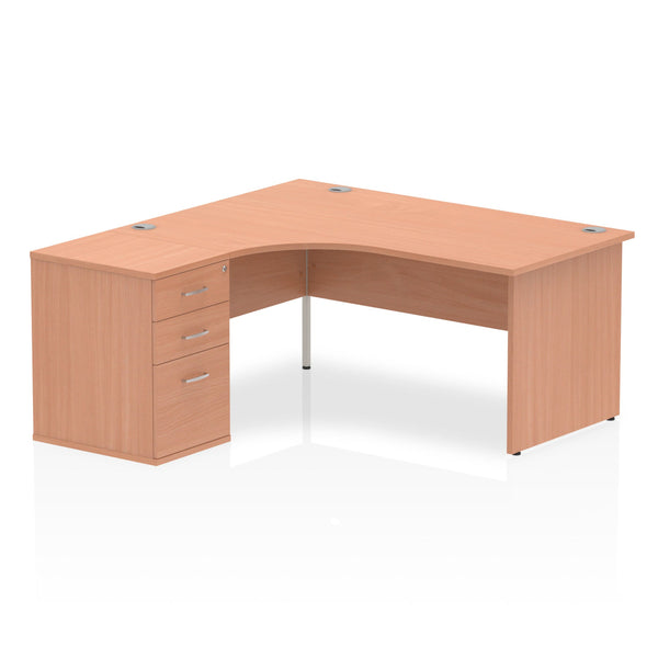 OE - Impulse Panel End Crescent Desk Workstation