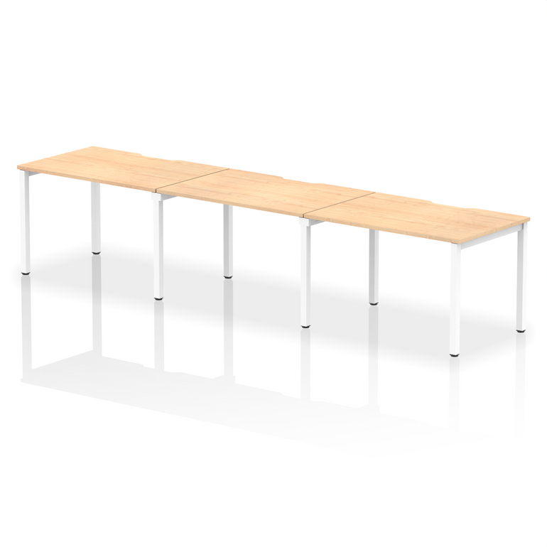 Evolve Plus Single Row Bench Desk - 3 Person