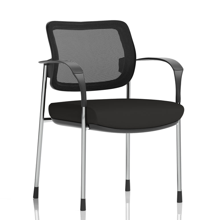 Brunswick Deluxe Medium Back Stacking Visitor Office Chair with Arms