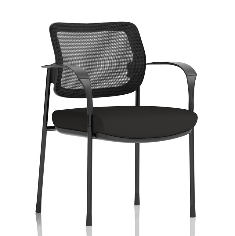 Brunswick Deluxe Medium Back Stacking Visitor Office Chair with Arms