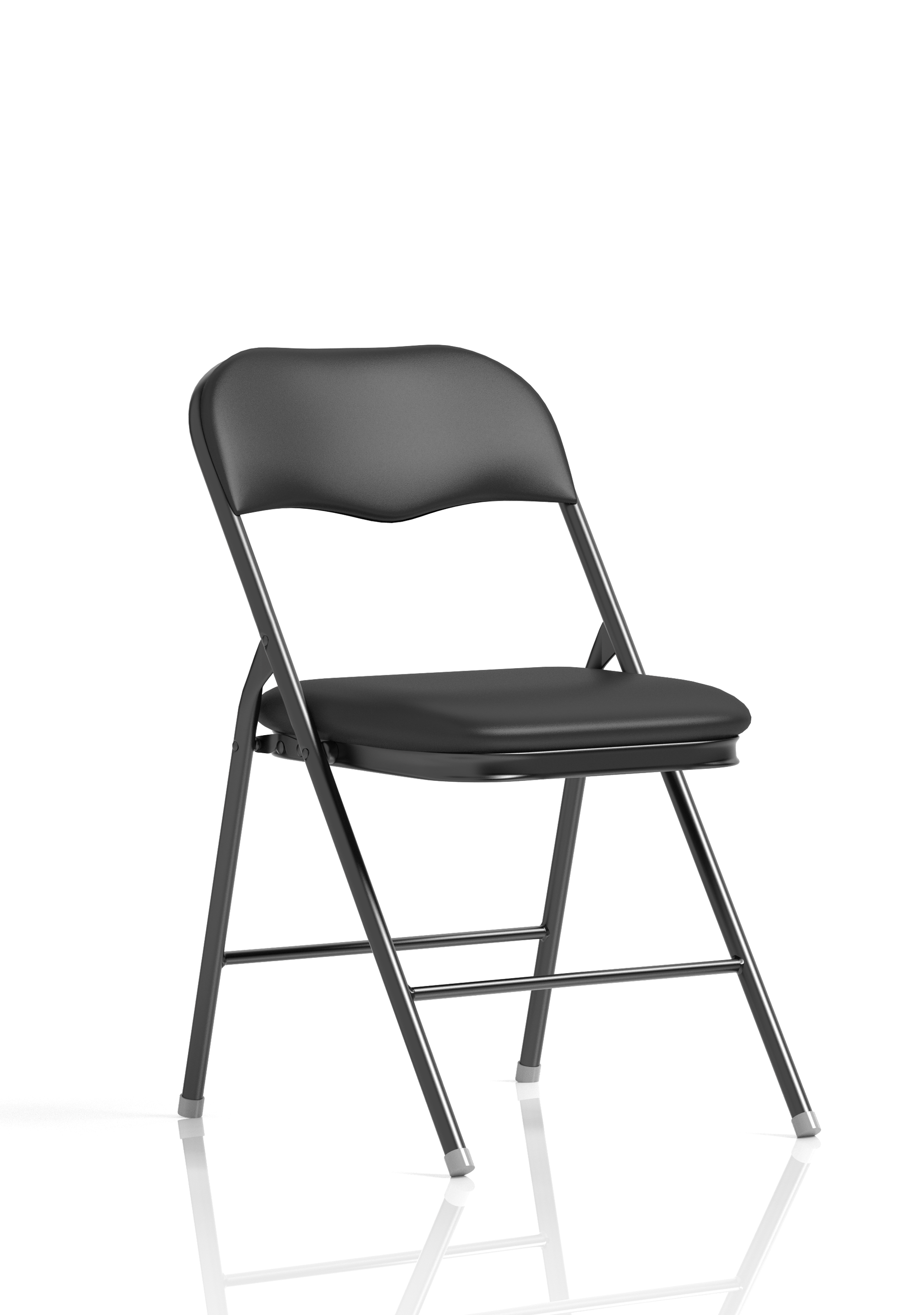 Sicily Black Polyurethane Folding Chair