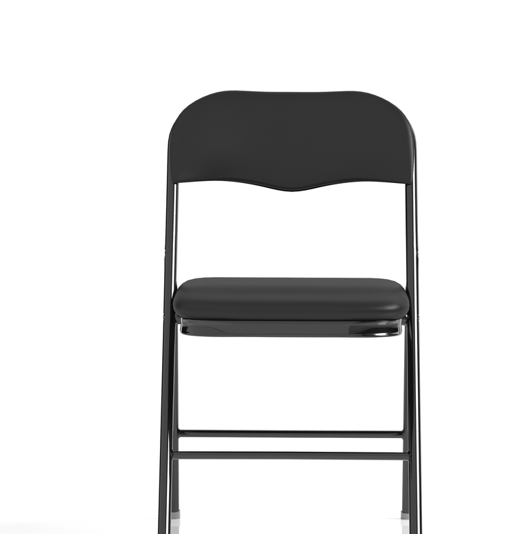 Sicily Black Polyurethane Folding Chair