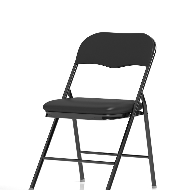 Sicily Black Polyurethane Folding Chair