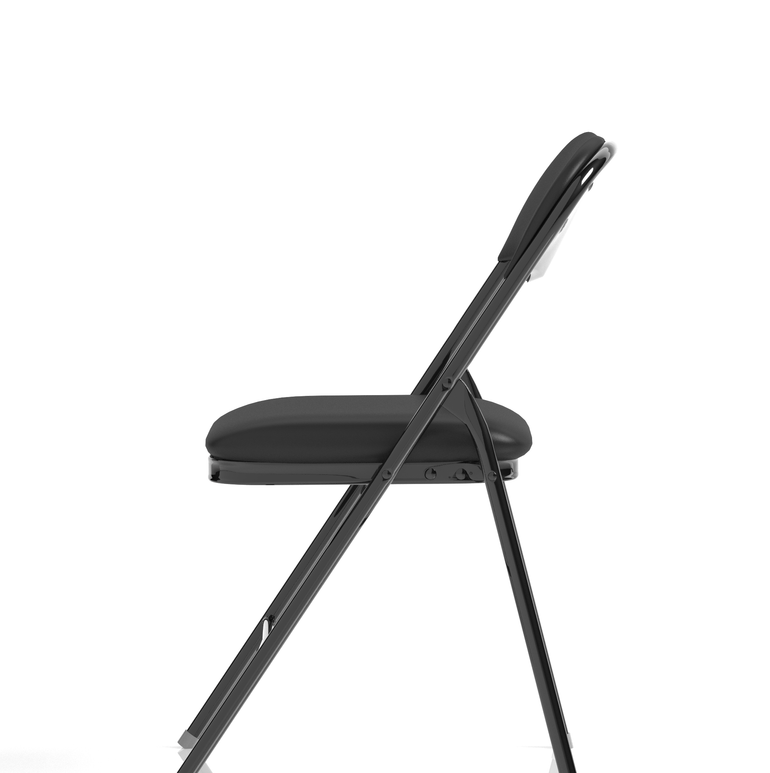 Sicily Black Polyurethane Folding Chair