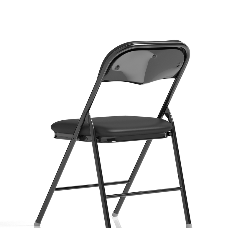 Sicily Black Polyurethane Folding Chair