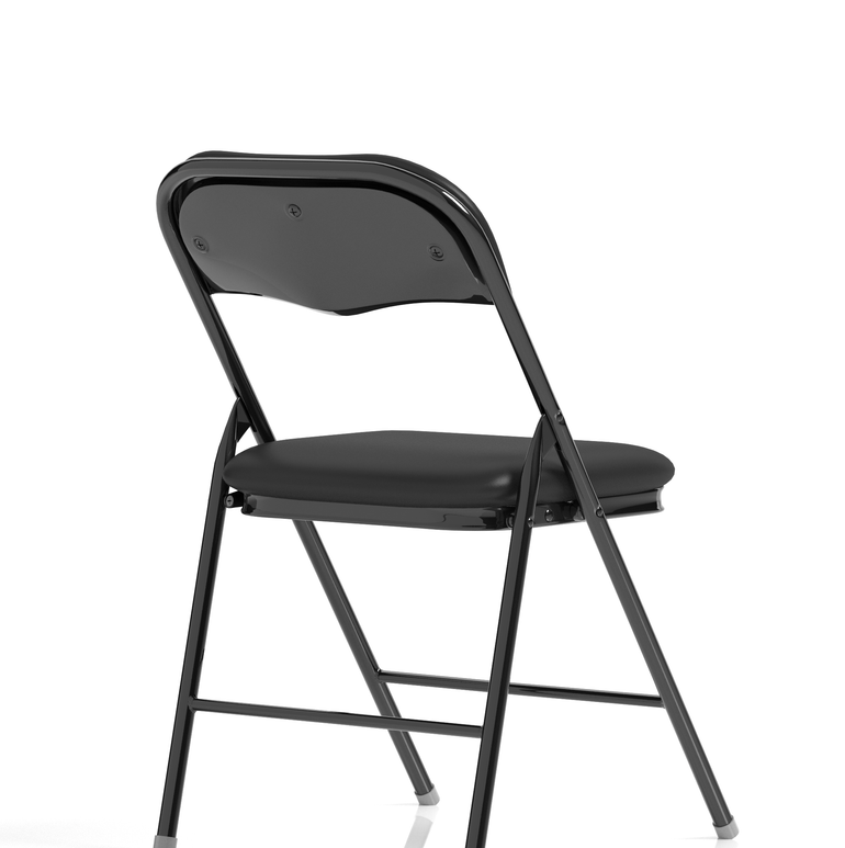 Sicily Black Polyurethane Folding Chair