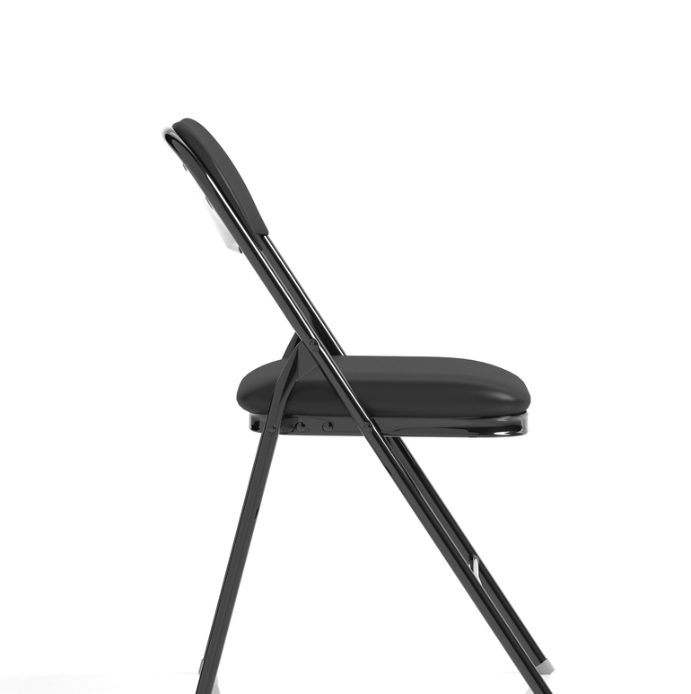 Sicily Black Polyurethane Folding Chair