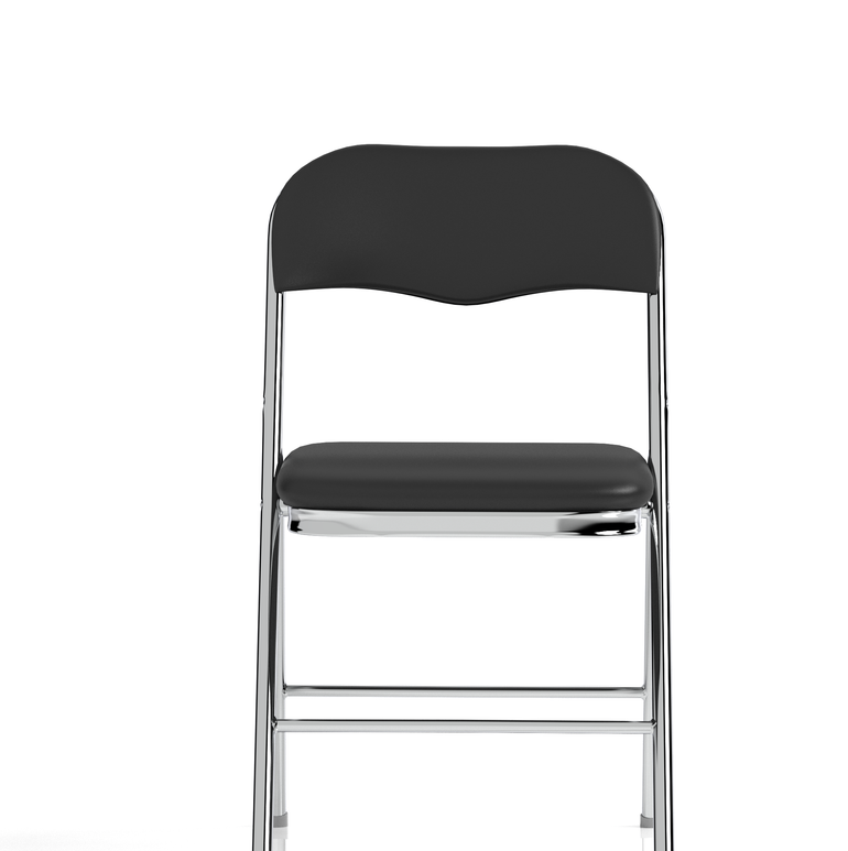 Sicily Black Polyurethane Folding Chair