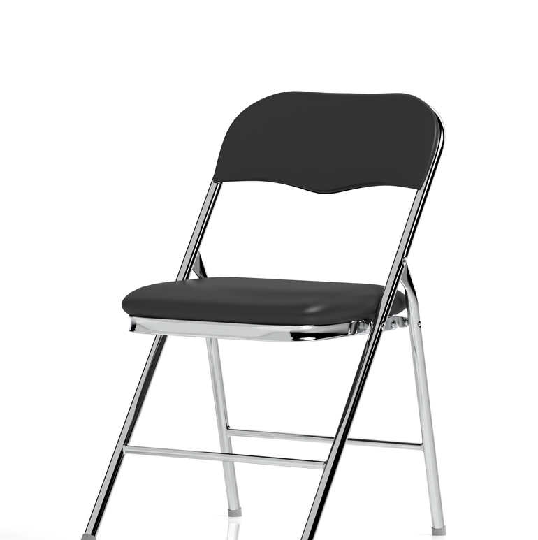 Sicily Black Polyurethane Folding Chair