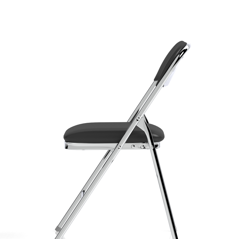 Sicily Black Polyurethane Folding Chair