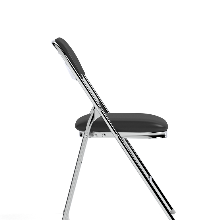 Sicily Black Polyurethane Folding Chair