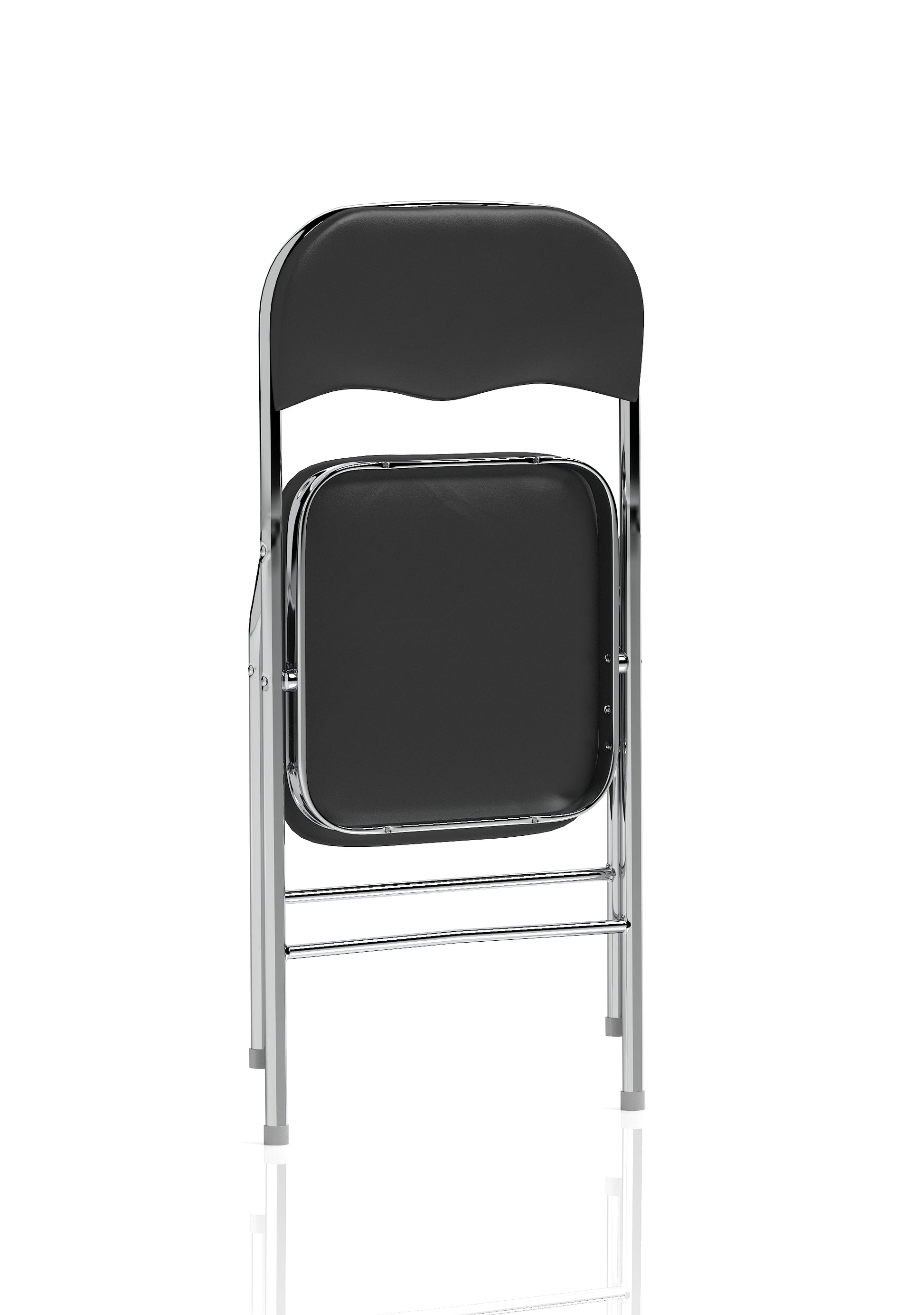 Sicily Black Polyurethane Folding Chair