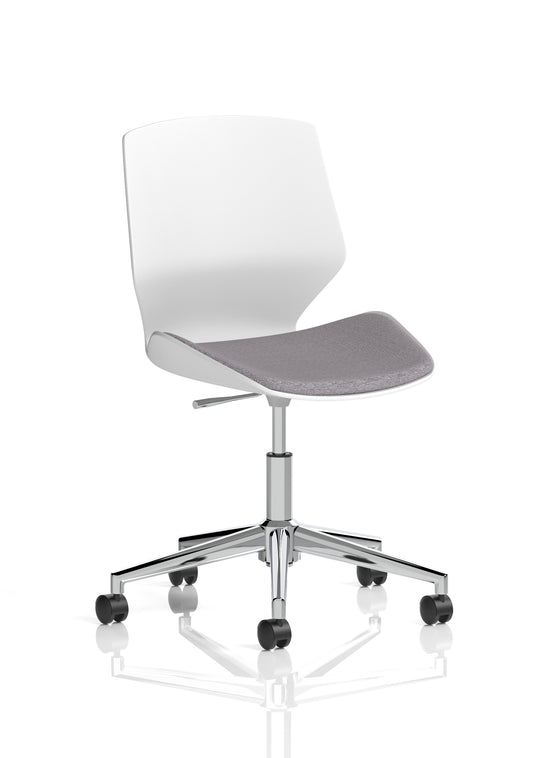 EE - Florence 5 Star Base White Frame Fabric Visitor Chair
