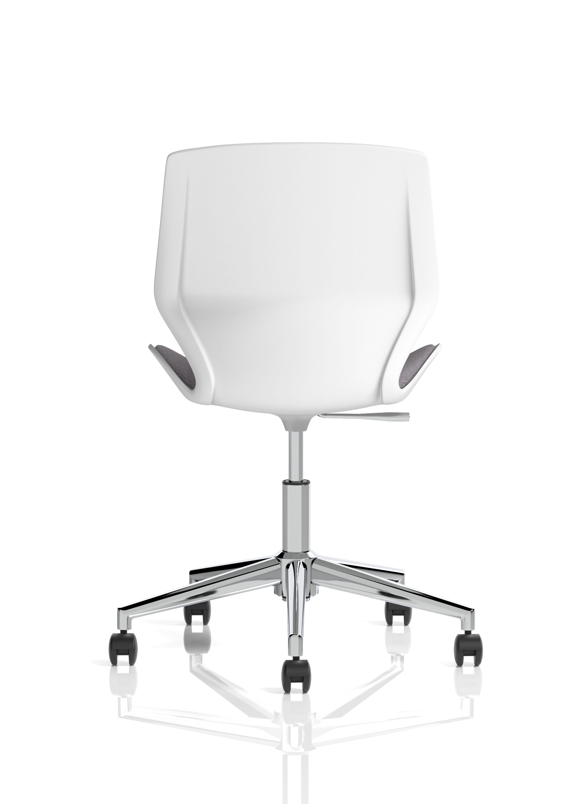 Florence 5 Star Base White Frame Fabric Visitor Chair