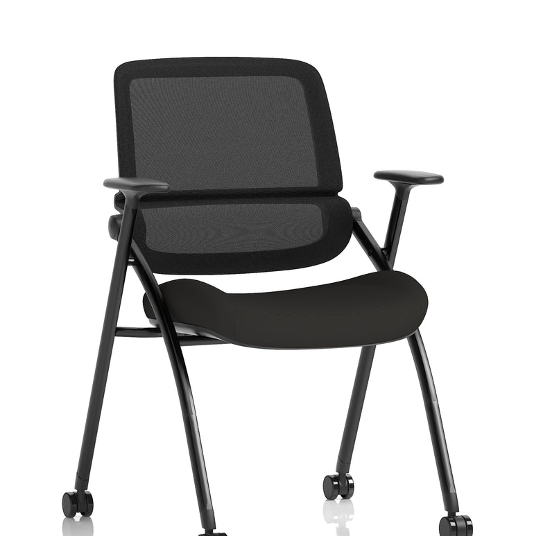 Capra Mesh Back Folding Office Training Chair With Sliding Arms
