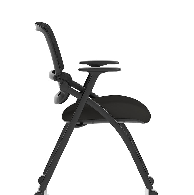 Capra Mesh Back Folding Office Training Chair With Sliding Arms