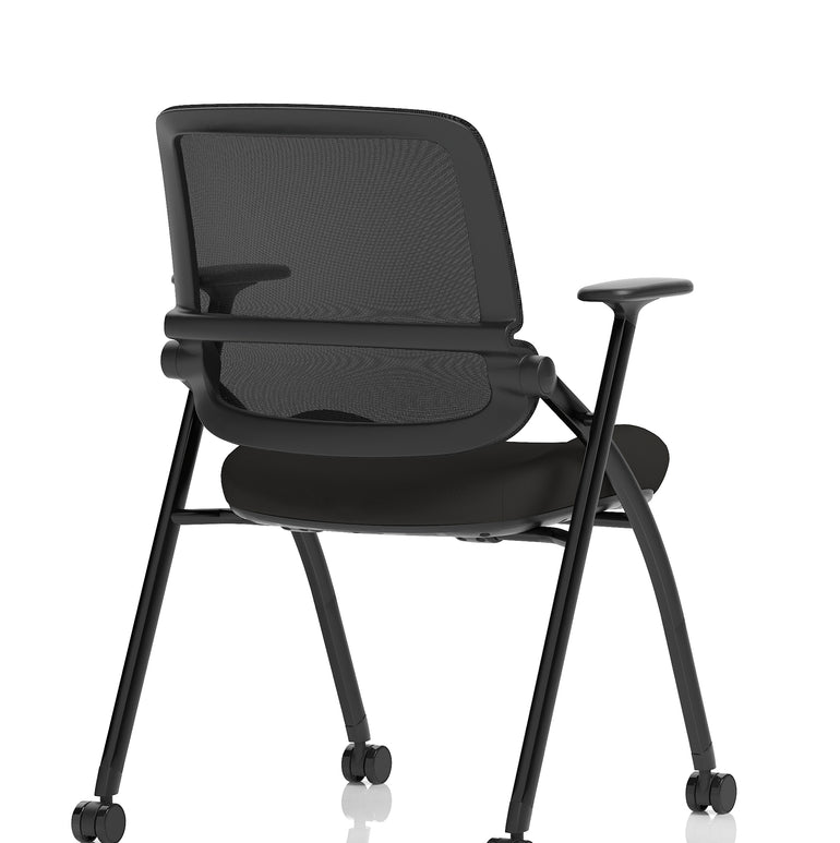 Capra Mesh Back Folding Office Training Chair With Sliding Arms