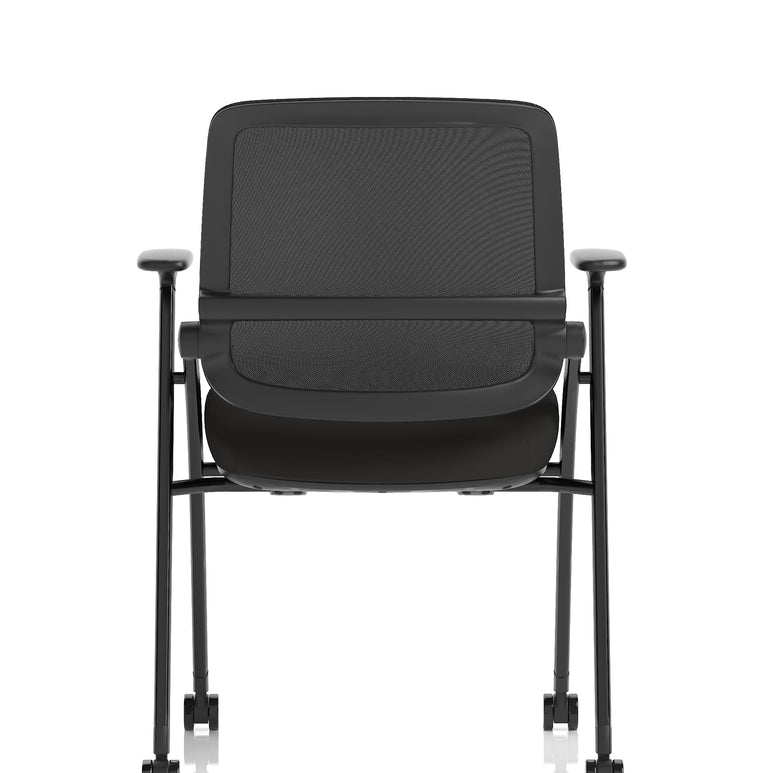 Capra Mesh Back Folding Office Training Chair With Sliding Arms