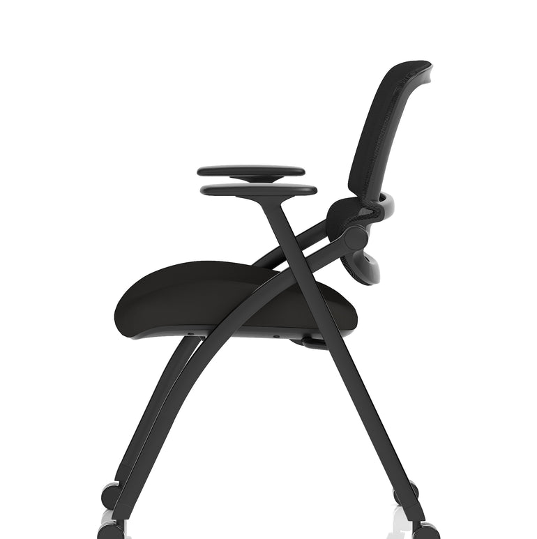 Capra Mesh Back Folding Office Training Chair With Sliding Arms