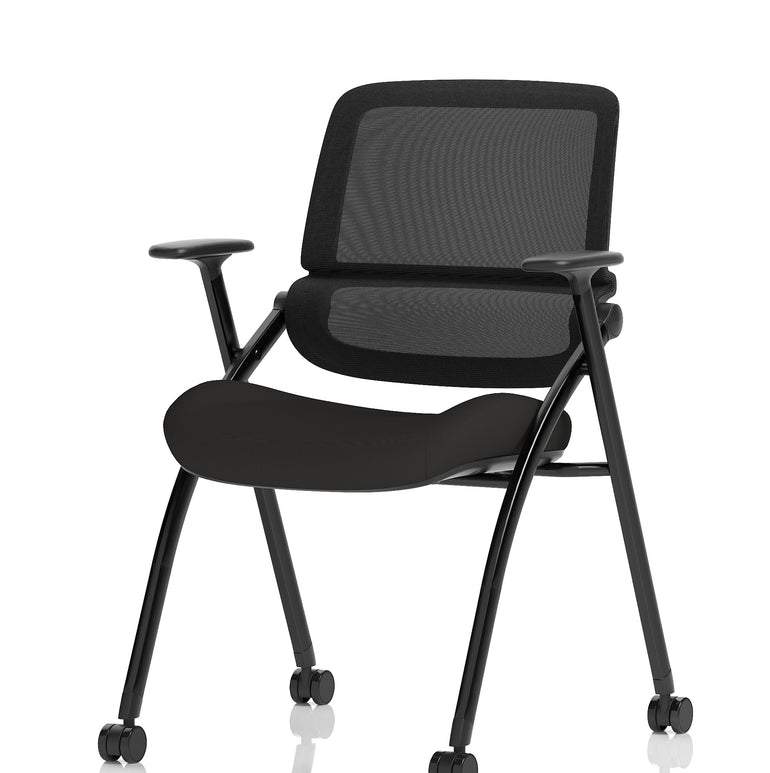 Capra Mesh Back Folding Office Training Chair With Sliding Arms