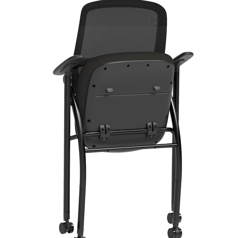 Capra Mesh Back Folding Office Training Chair With Sliding Arms