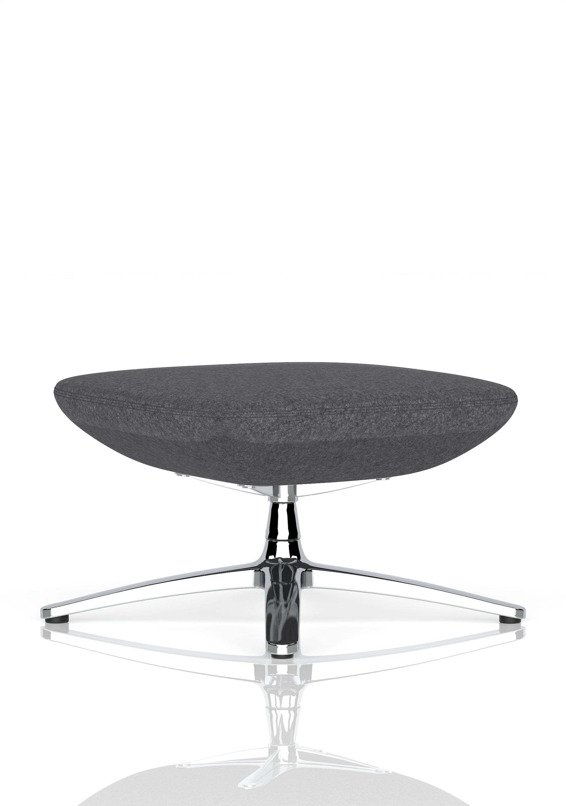 Etta Dark Grey Cashmere Footstool