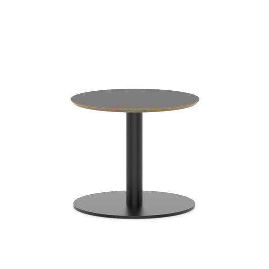 Brixworth Round Coffee Table With Disc Base - Black Leg