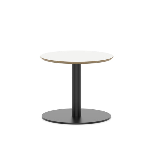 Brixworth Round Coffee Table With Disc Base - Black Leg