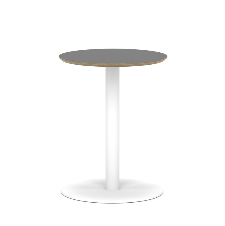 Brixworth Round Coffee Table With Disc Base - White Leg