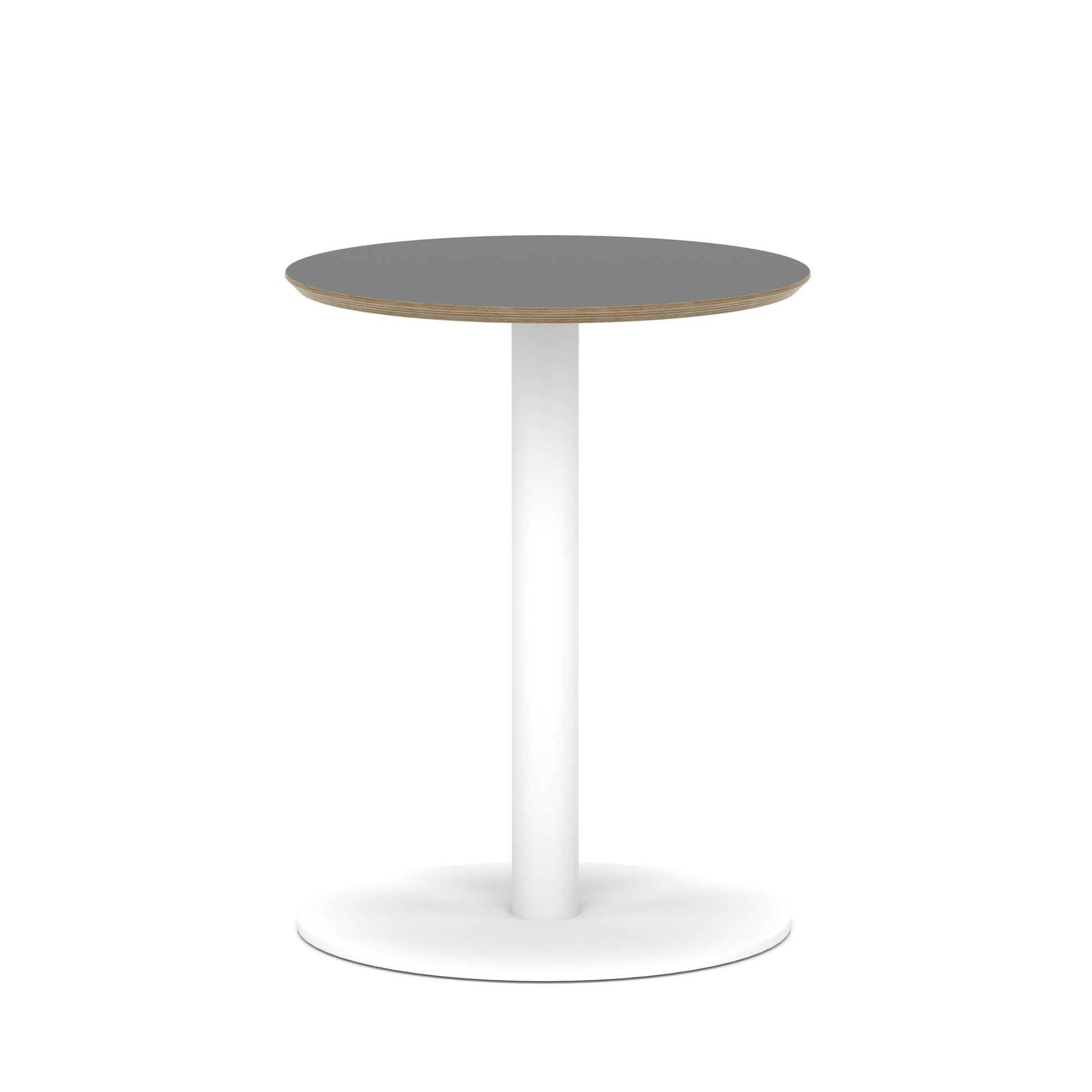 Brixworth Round Coffee Table With Disc Base - White Leg