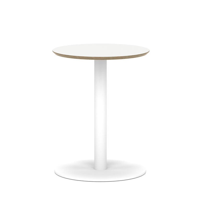 Brixworth Round Coffee Table With Disc Base - White Leg