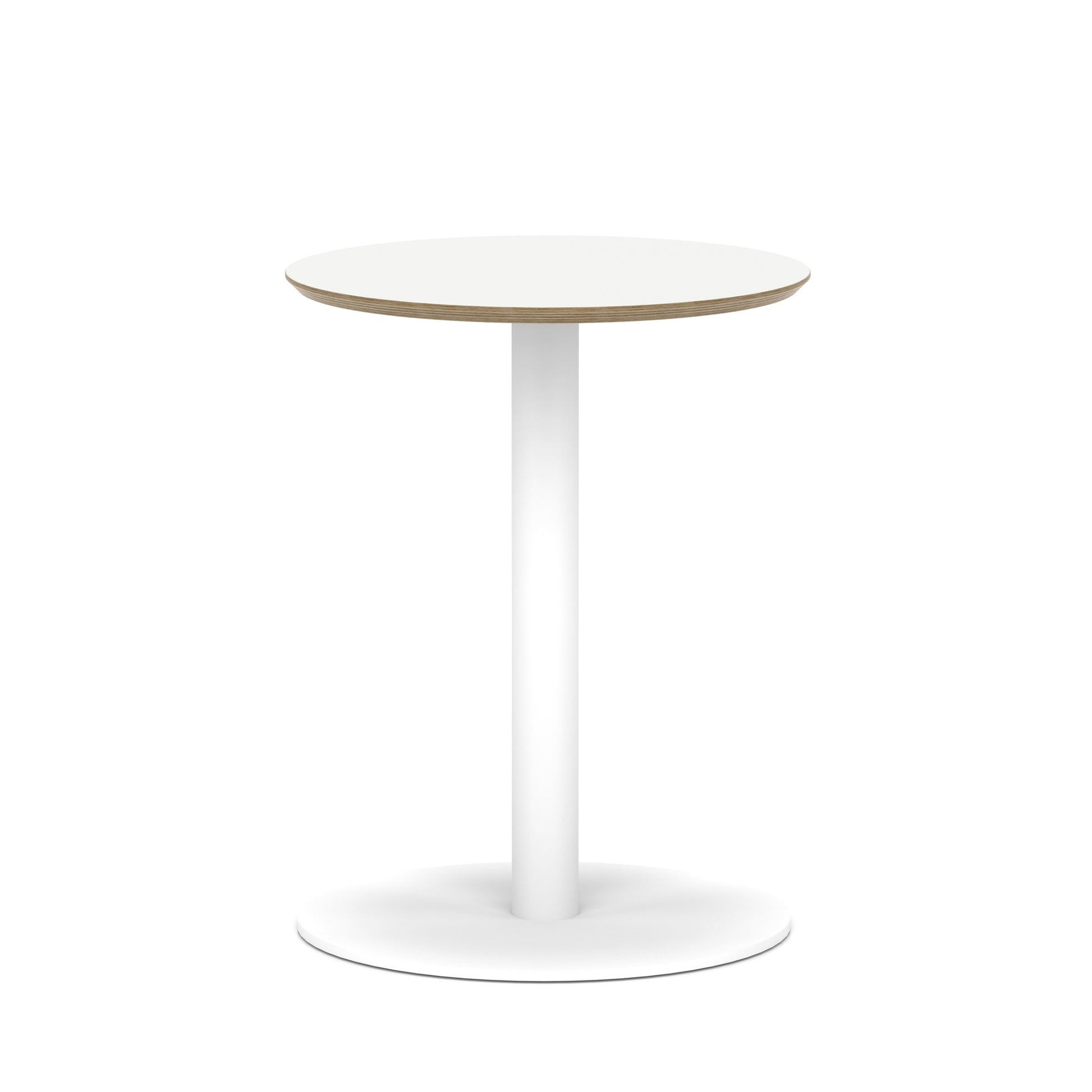 Brixworth Round Coffee Table With Disc Base - White Leg