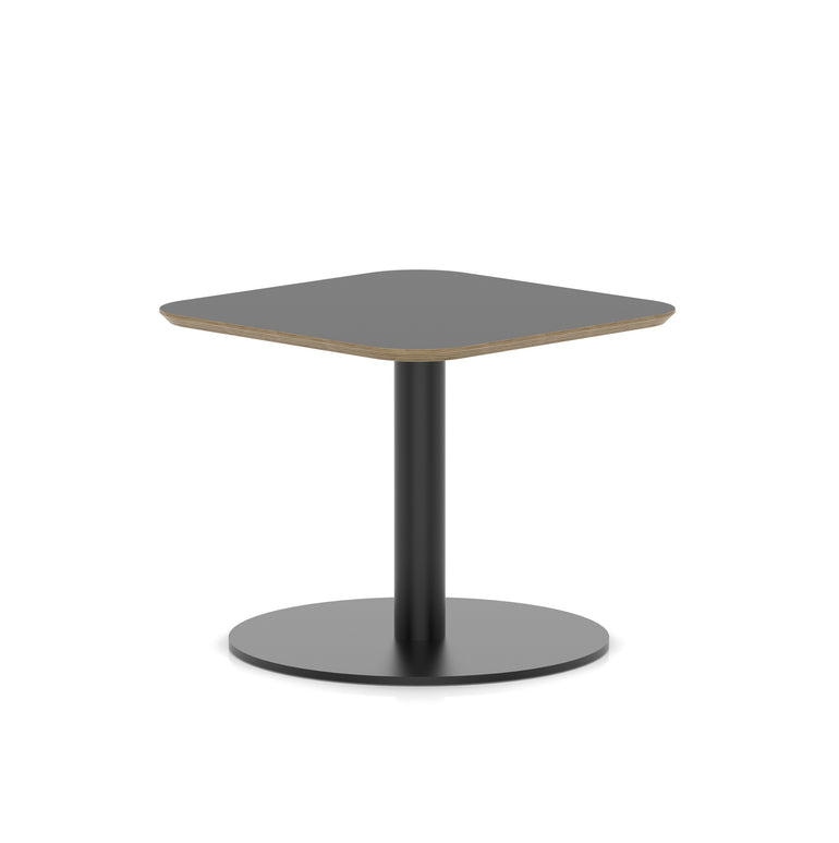 Brixworth Square Coffee Table With Disc Base - Black Leg