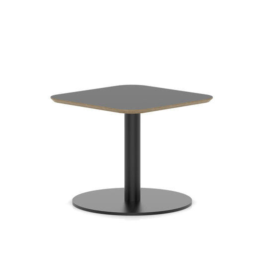 Brixworth Square Coffee Table With Disc Base - Black Leg