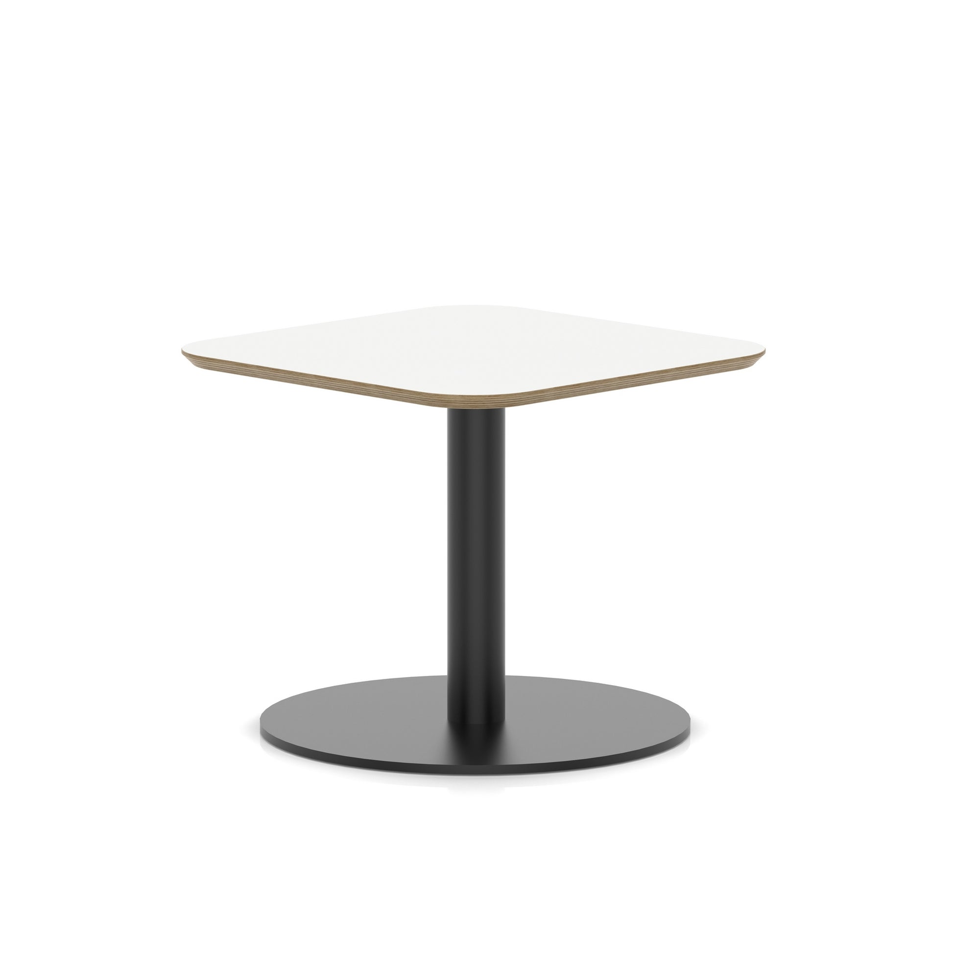 Brixworth Square Coffee Table With Disc Base - Black Leg