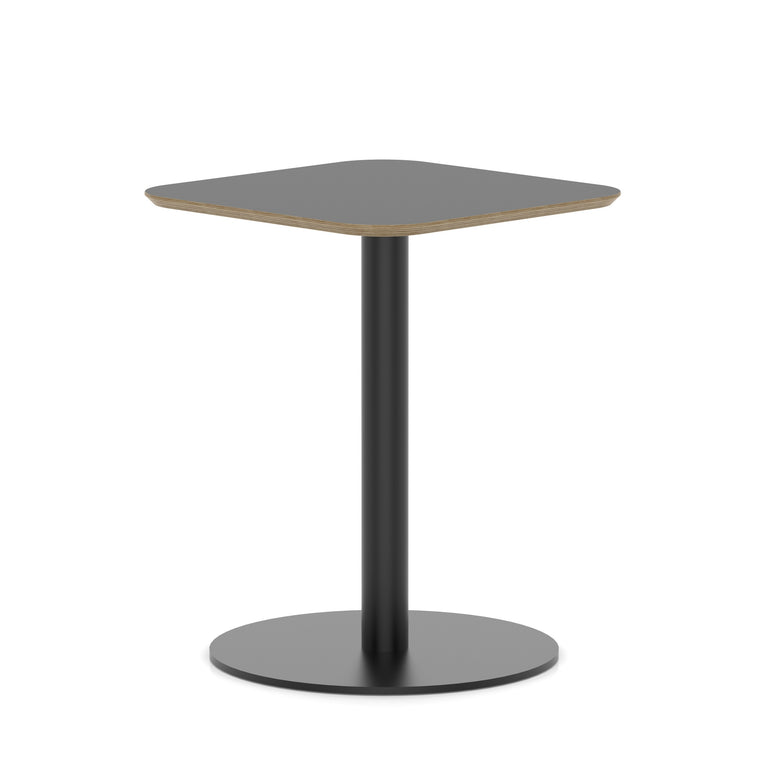 Brixworth Square Coffee Table With Disc Base - Black Leg