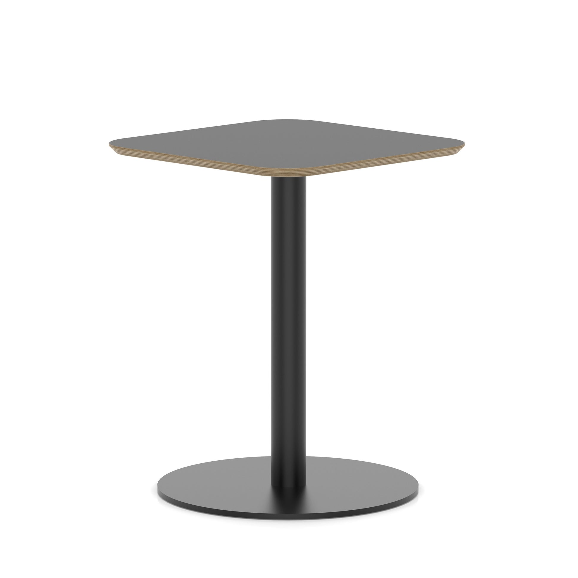 Brixworth Square Coffee Table With Disc Base - Black Leg
