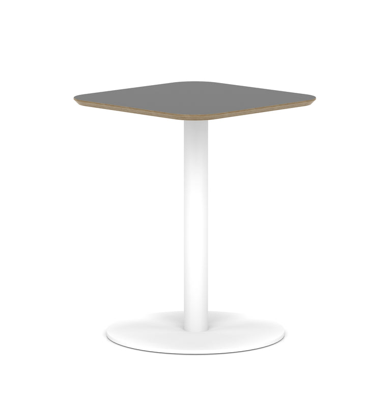 Brixworth Square Coffee Table With Disc Base - White Leg