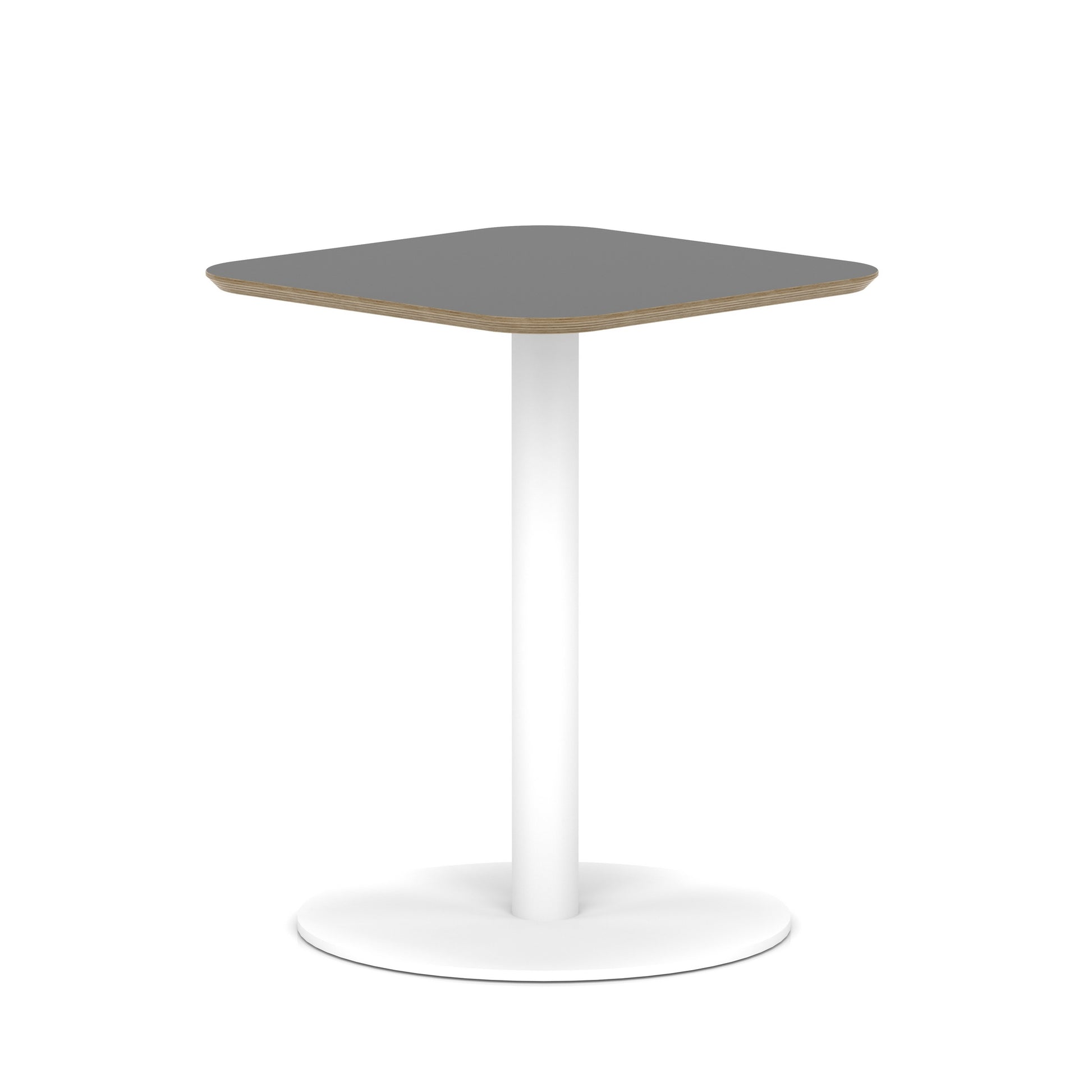 Brixworth Square Coffee Table With Disc Base - White Leg
