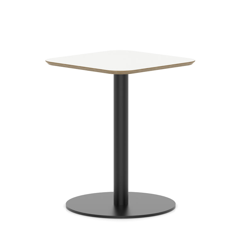Brixworth Square Coffee Table With Disc Base - Black Leg