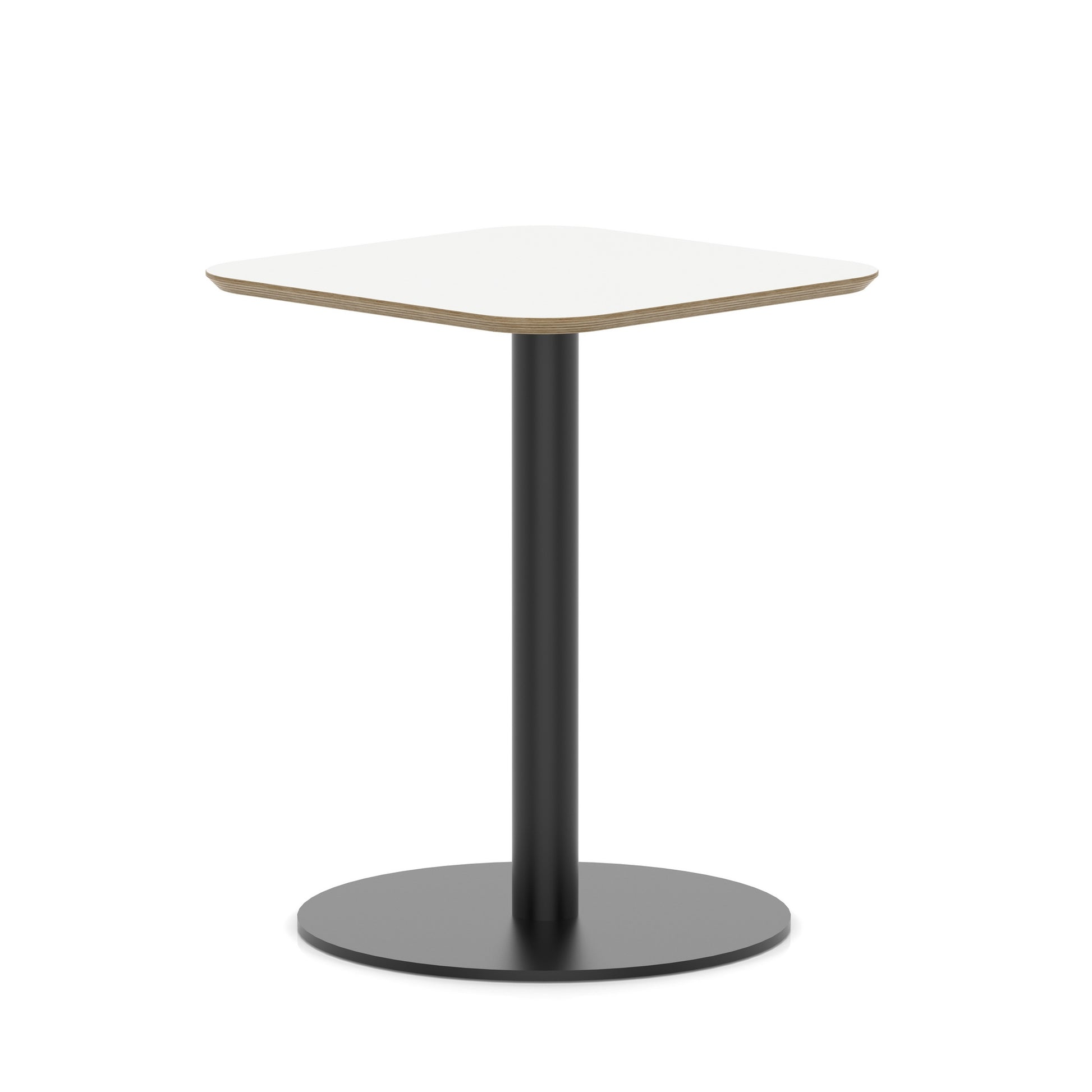 Brixworth Square Coffee Table With Disc Base - Black Leg