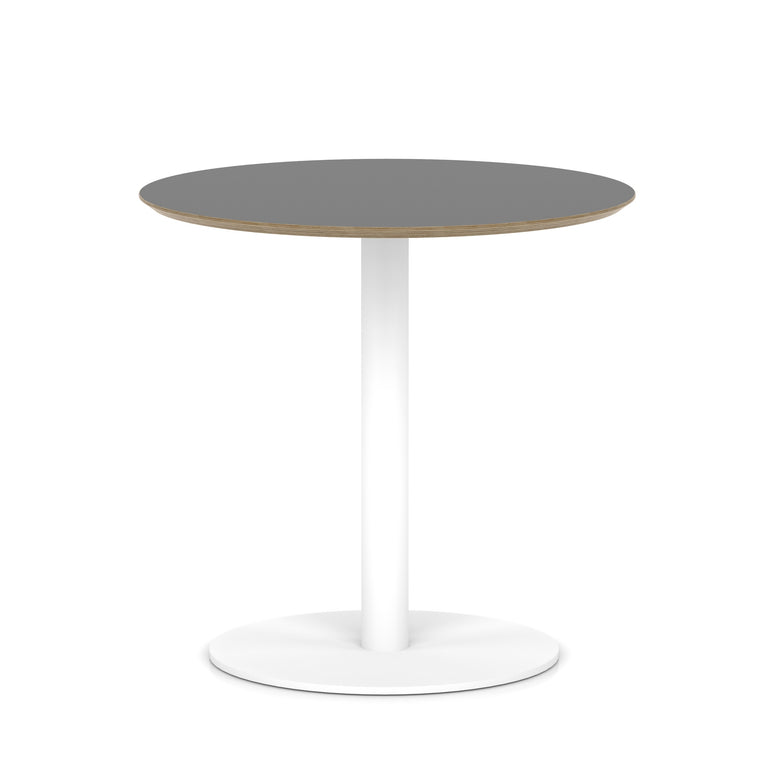 Brixworth Round Coffee Table With Disc Base - White Leg