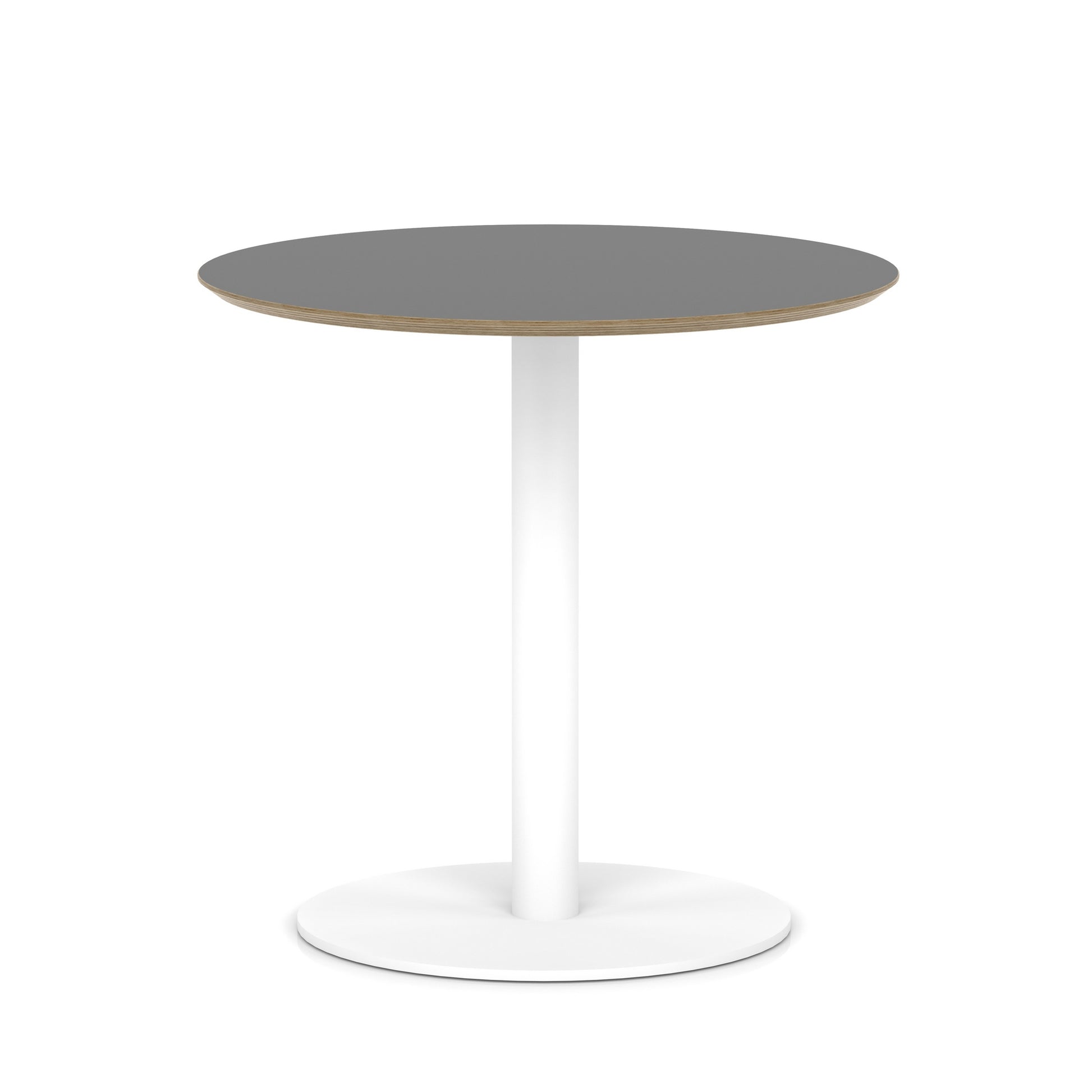 Brixworth Round Coffee Table With Disc Base - White Leg