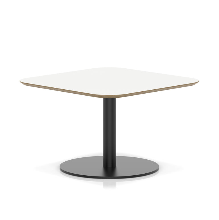 Brixworth Square Coffee Table With Disc Base - Black Leg
