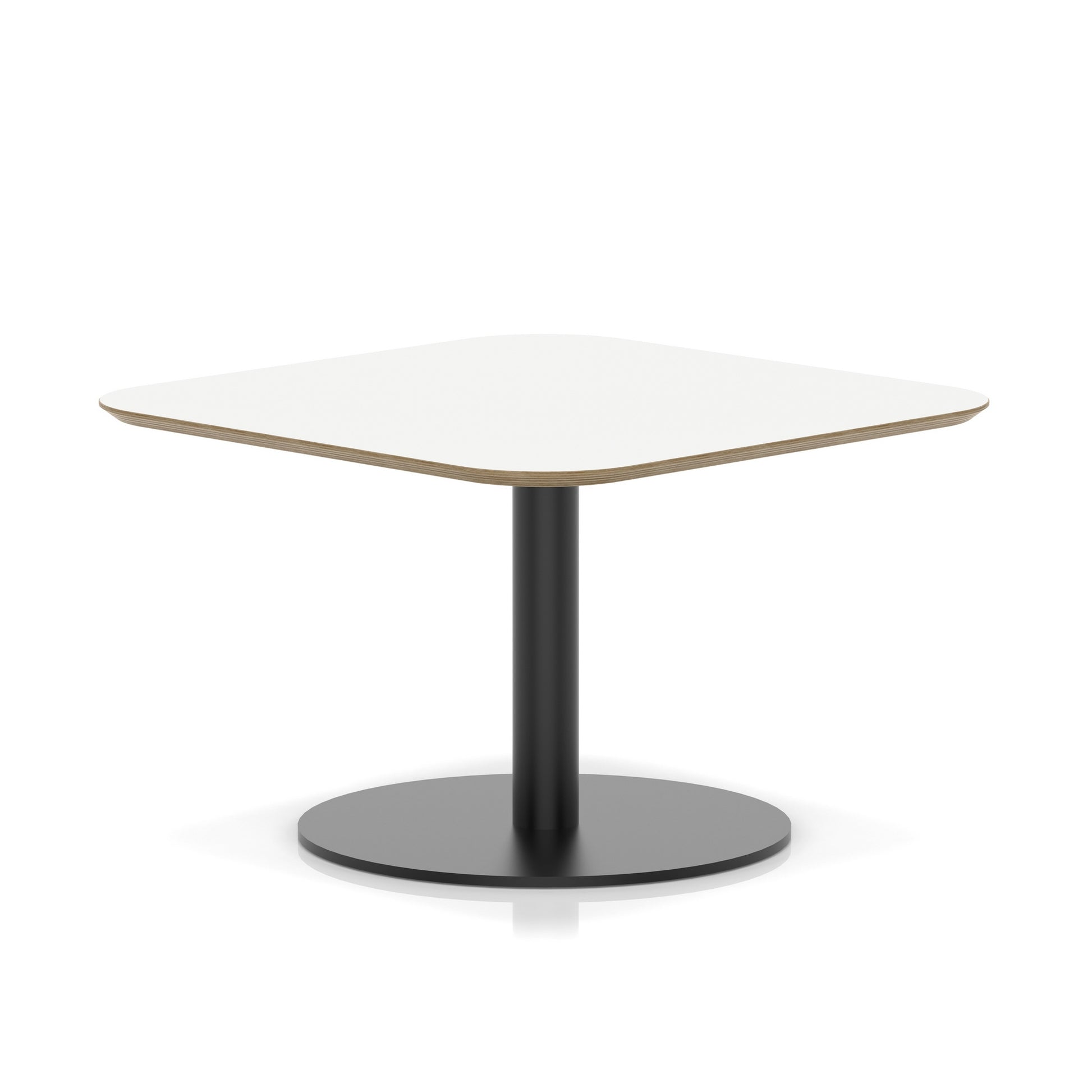 Brixworth Square Coffee Table With Disc Base - Black Leg