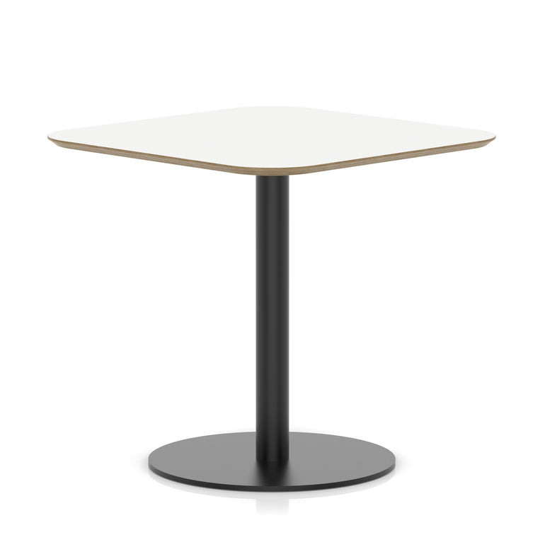 Brixworth Square Coffee Table With Disc Base - Black Leg